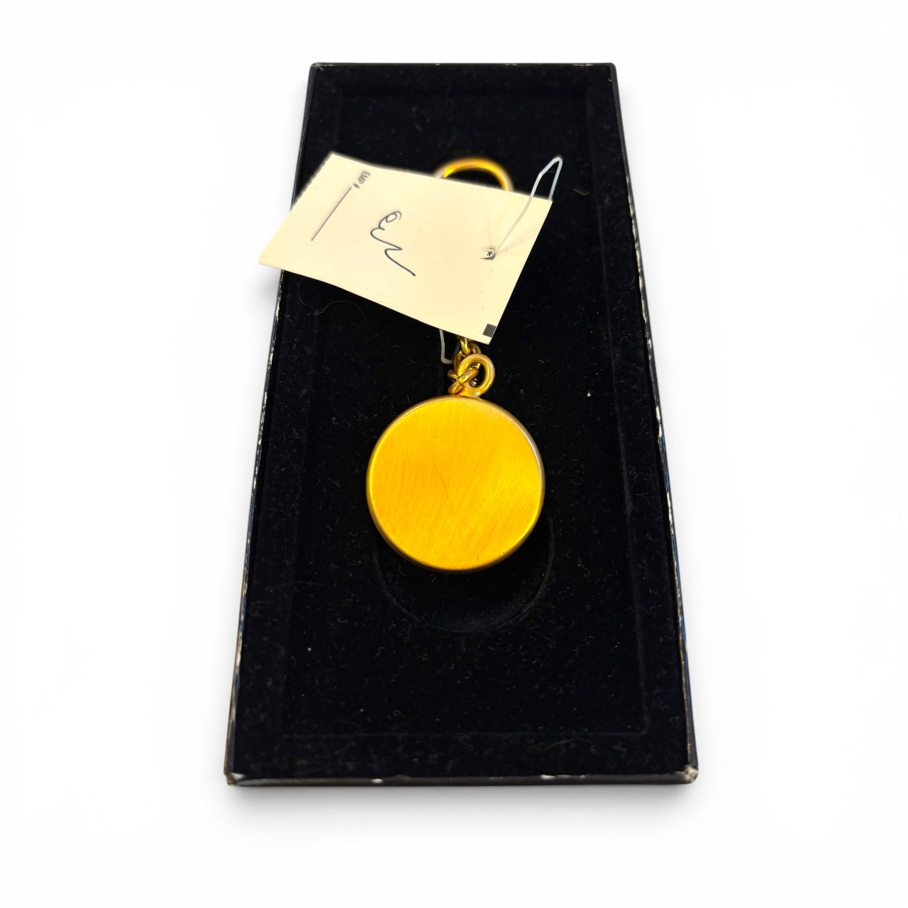 Vintage gold-tone double-headed Janus medallion keychain