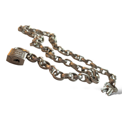 Chanel 2003 CC Logo Padlock Chainlink Belt/Necklace in Silver - photo 5 of 6