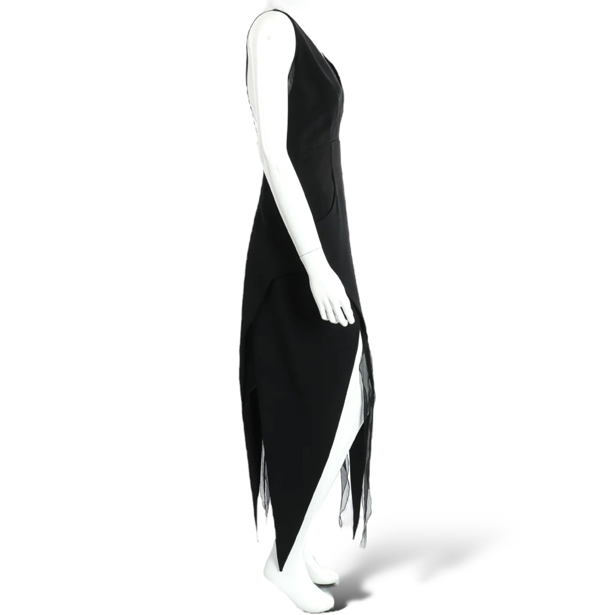 RARE Circa 90’s KARL LAGERFELD Layered Pointed Hem Dress Made in France