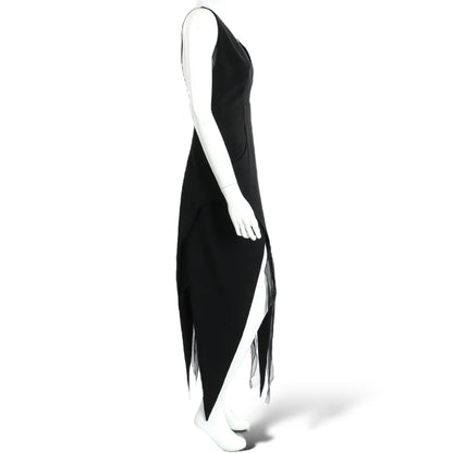 RARE Circa 90’s KARL LAGERFELD Layered Pointed Hem Dress Made in France
