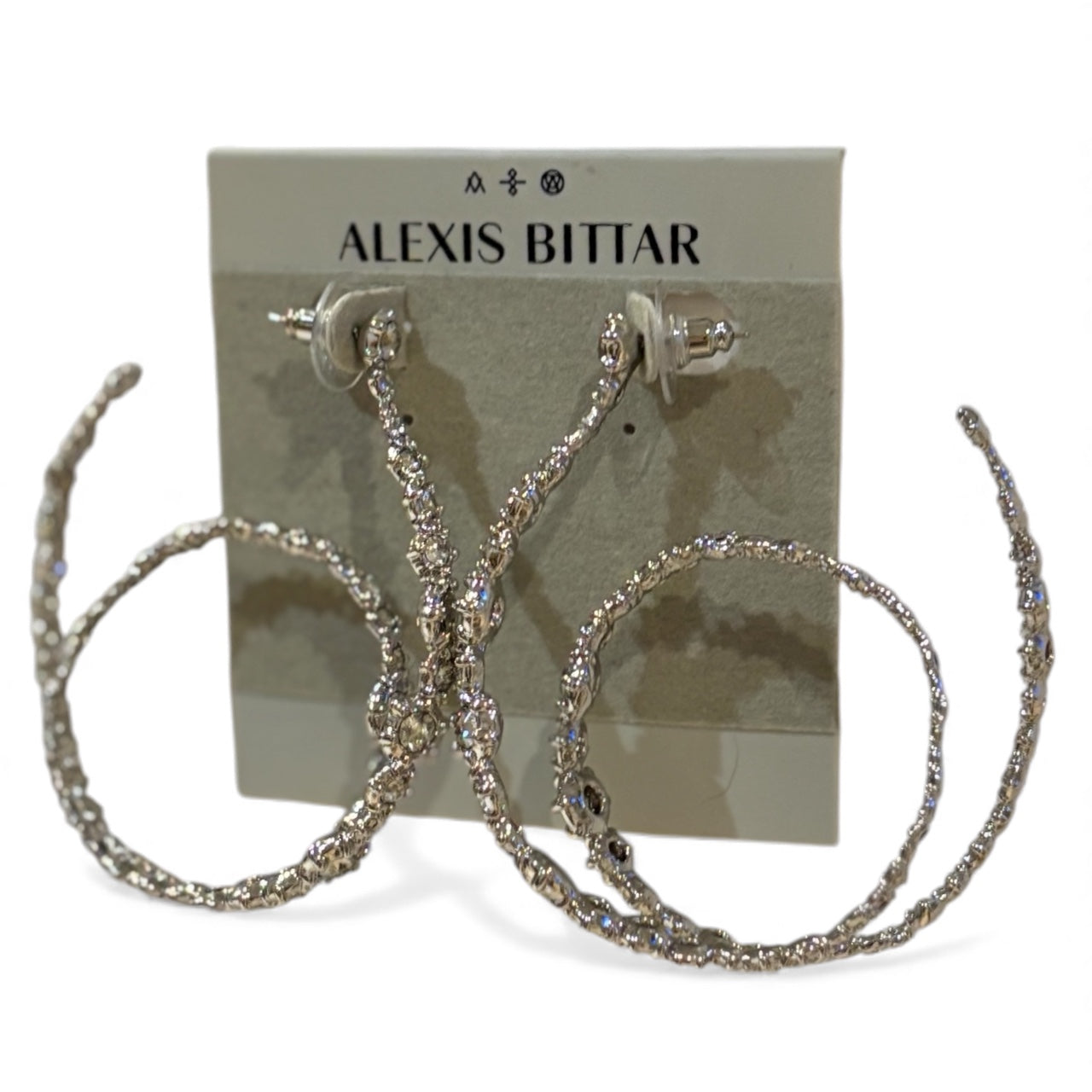 Alexis Bittar Crystal Punk Royale Orbiting Hoop Earrings