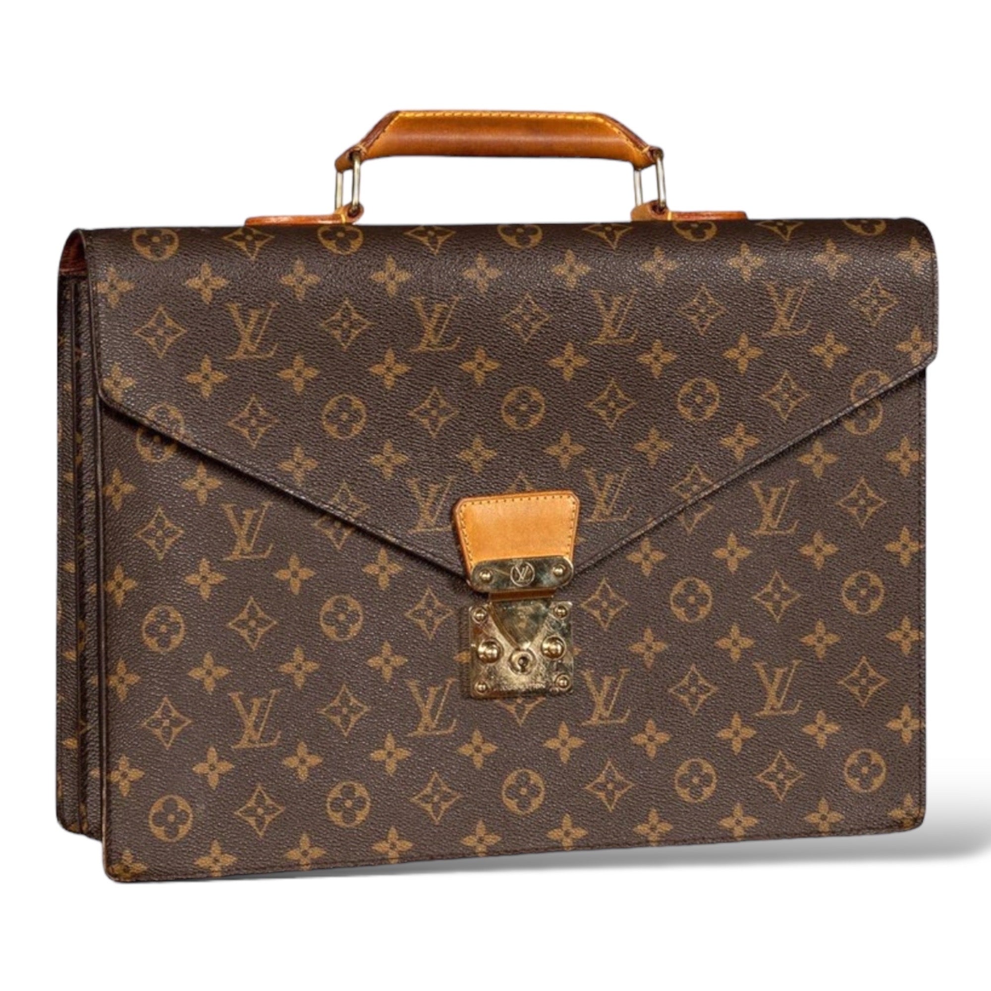 LOUIS VUITTON Monogram Serviette Conseiller Briefcase with LV Monogram Strap