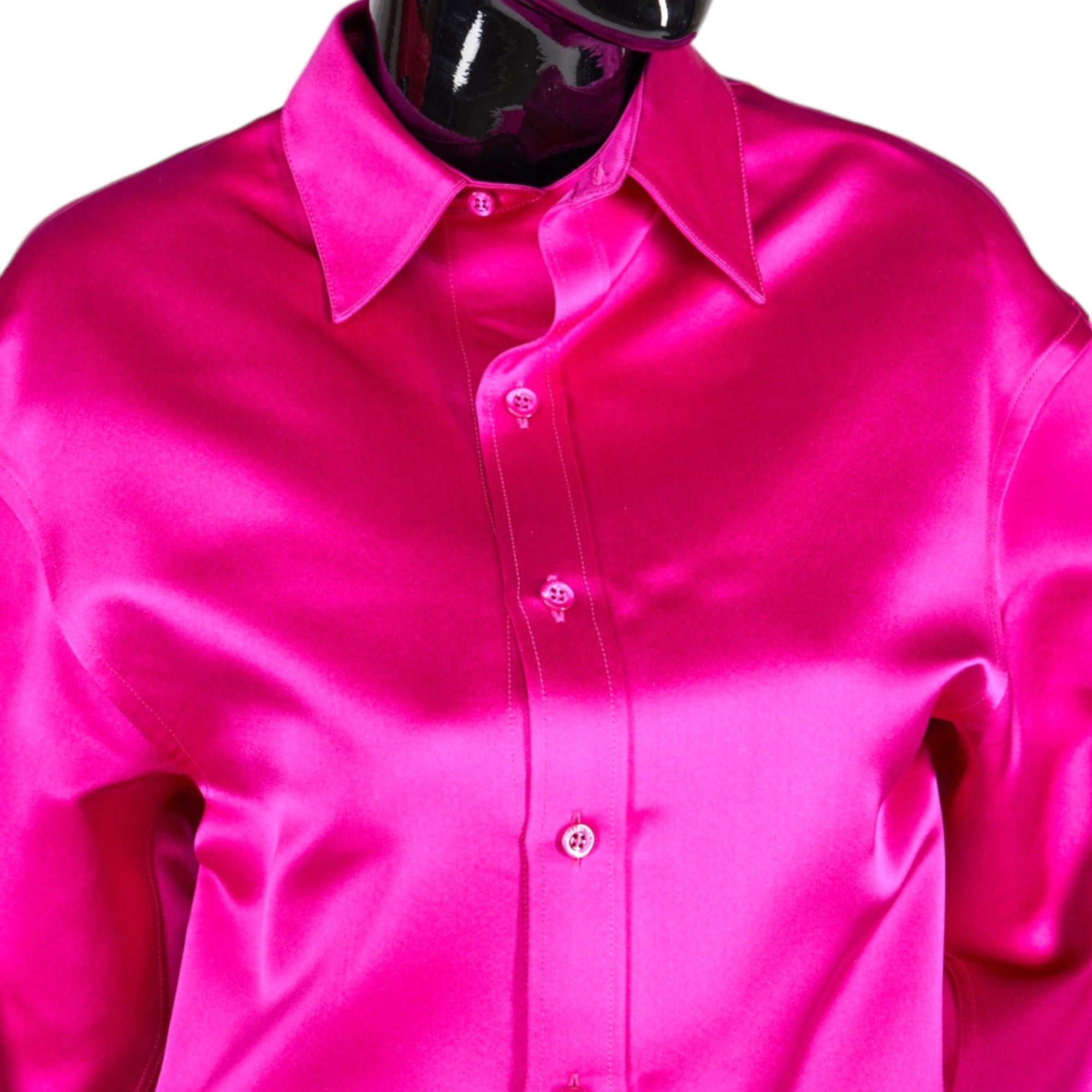 BALENCIAGA Oversized Silk Dress Shirt | SIZE: 34 |