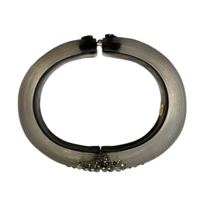 Alexis Bittar Hand Carved Lucite Crystal Encrusted Hinge Bangle - photo 5 of 5