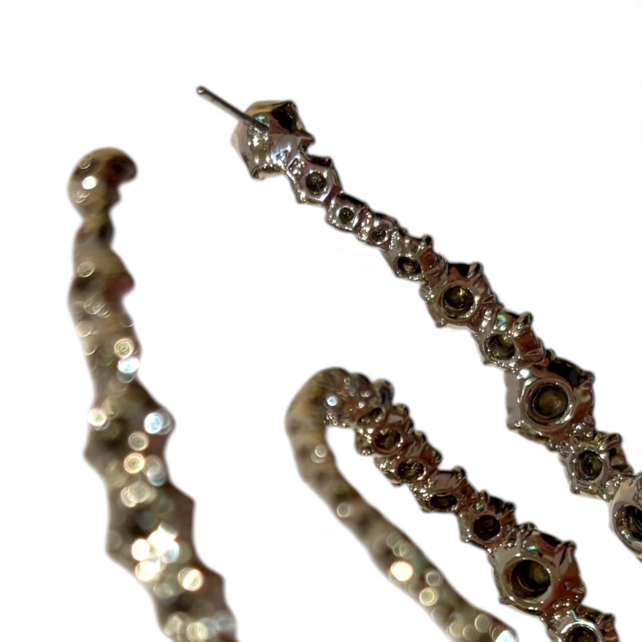 Alexis Bittar Crystal Punk Royale Orbiting Hoop Earrings