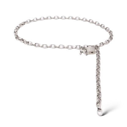 Chanel 2003 CC Logo Padlock Chainlink Belt/Necklace in Silver - main product photo