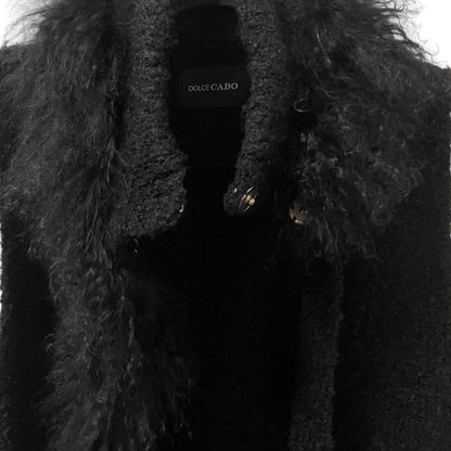 Dolce Cabo Wool Vest with Real Tibet Lamb Fur Trim - photo 2 of 8