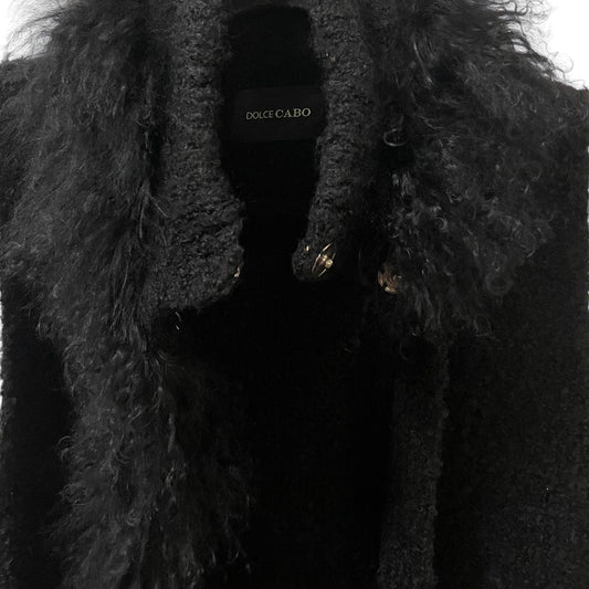 Dolce Cabo Wool Vest with Real Tibet Lamb Fur Trim - photo 2 of 8