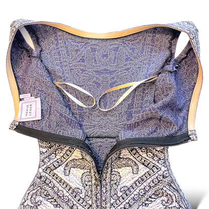 Hervé Léger Blue/Violet Staci Floral Jacquard BodyCon Dress - photo 2 of 11