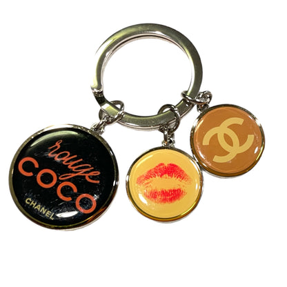 Authentic Chanel Coco 3 Charm CC Logo Keychain/Key Holder - main product photo