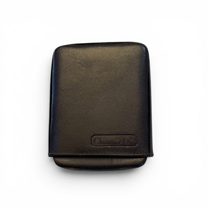 Rare Two Piece Dior Spain Vintage Brown Leather Cigarette Case - photo 2 of 5