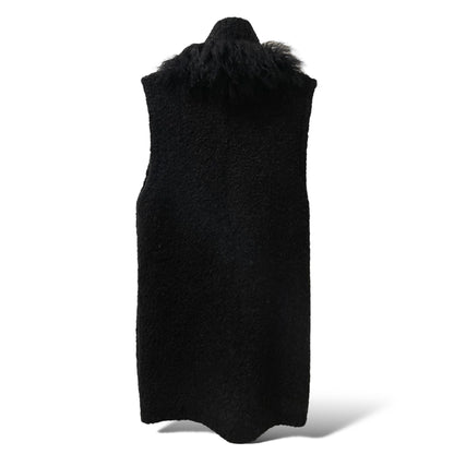 Dolce Cabo Wool Vest with Real Tibet Lamb Fur Trim - photo 8 of 8