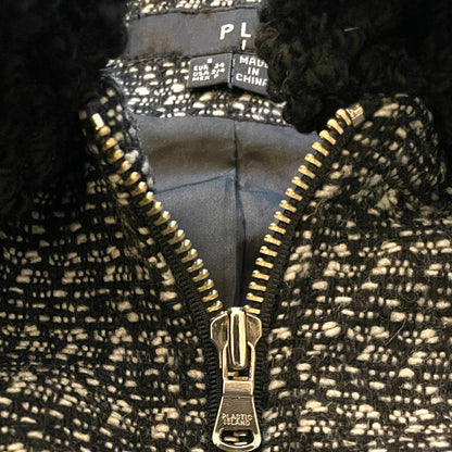 Plastic Island Lambswool Blend Cropped Jacket & Emphasized Oversized Collar - photo 5 of 8