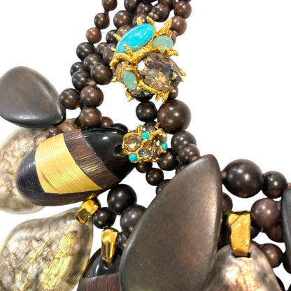 Alexis Bittar Lucite Pendants with Crystal & Stone Accents Statement Necklace - photo 7 of 9
