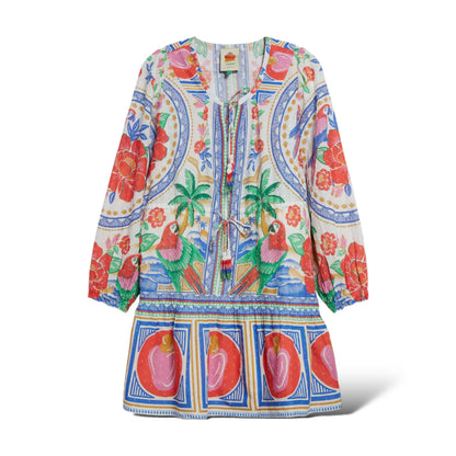 FARM Rio Flowers Beach Swiss Dot Minidress - main product photo