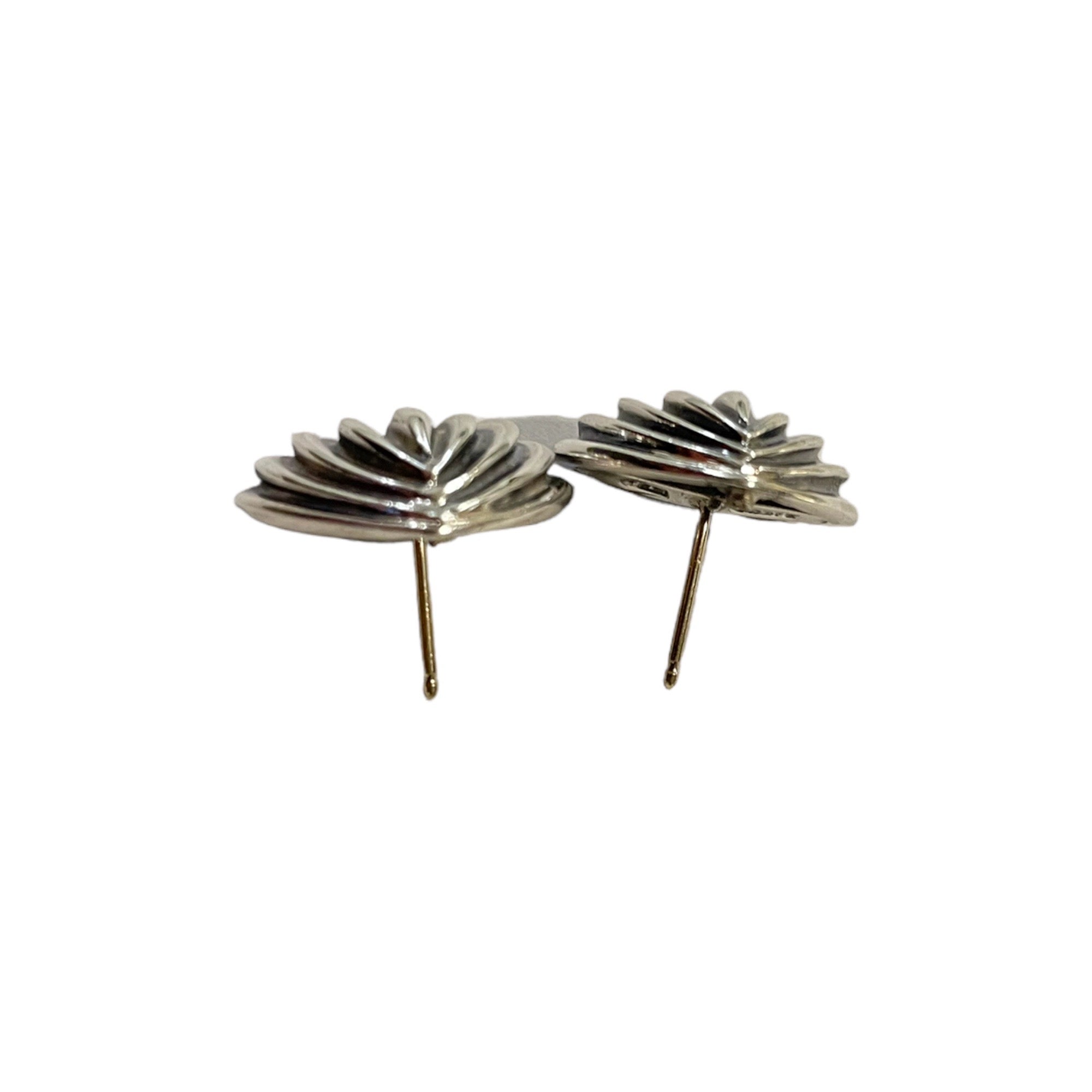 LAGOS Sterling Silver/18k Gold Fluted Heart Stud Earrings