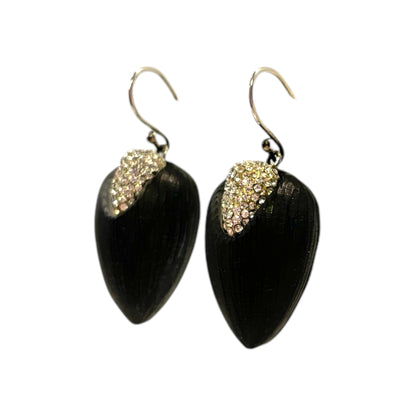 Alexis Bittar Crystal Encrusted Black Lucite Earrings - photo 4 of 6