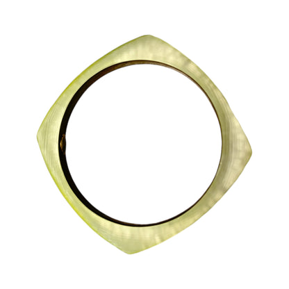 Alexis Bittar Hand Carved Lucite Neon Yellow Bangle - photo 3 of 4