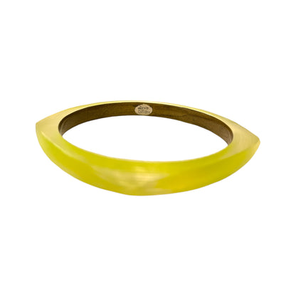 Alexis Bittar Hand Carved Lucite Neon Yellow Bangle - photo 4 of 4