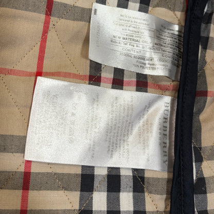 Burberry London Navy Blue Quilted Check Lined Jacket - photo 7 of 11
