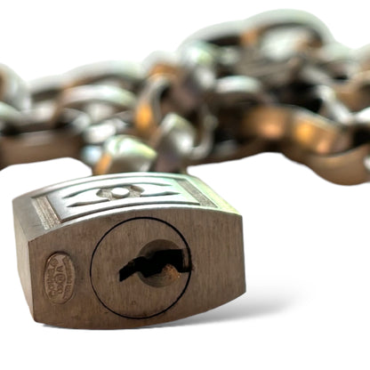 Chanel 2003 CC Logo Padlock Chainlink Belt/Necklace in Silver - photo 2 of 6