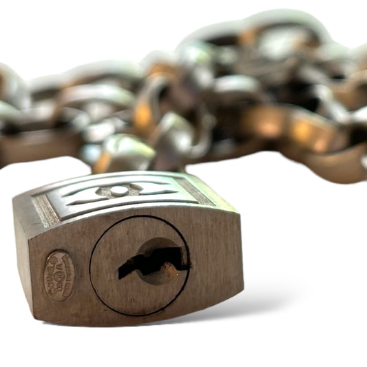 Chanel 2003 CC Logo Padlock Chainlink Belt/Necklace in Silver - photo 2 of 6