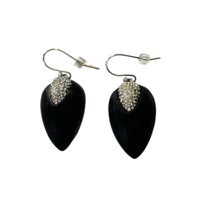 Alexis Bittar Crystal Encrusted Black Lucite Earrings - photo 5 of 6