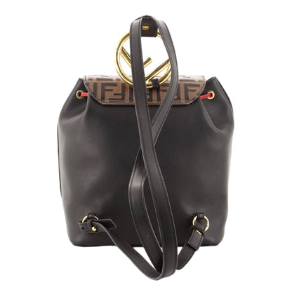 Fendi Drawstring Flap Backpack Leather with Zucca Embossed Detail - photo 5 of 10
