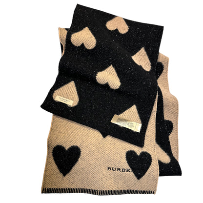 Burberry London Reversible Black & Beige Wool/Cashmere Long Scarf - photo 5 of 10