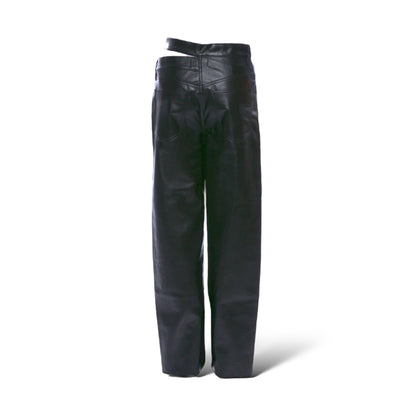 AGOLDE Wide Leg Black Leather Pants - photo 3 of 6