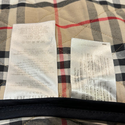 Burberry London Navy Blue Quilted Check Lined Jacket - photo 6 of 11