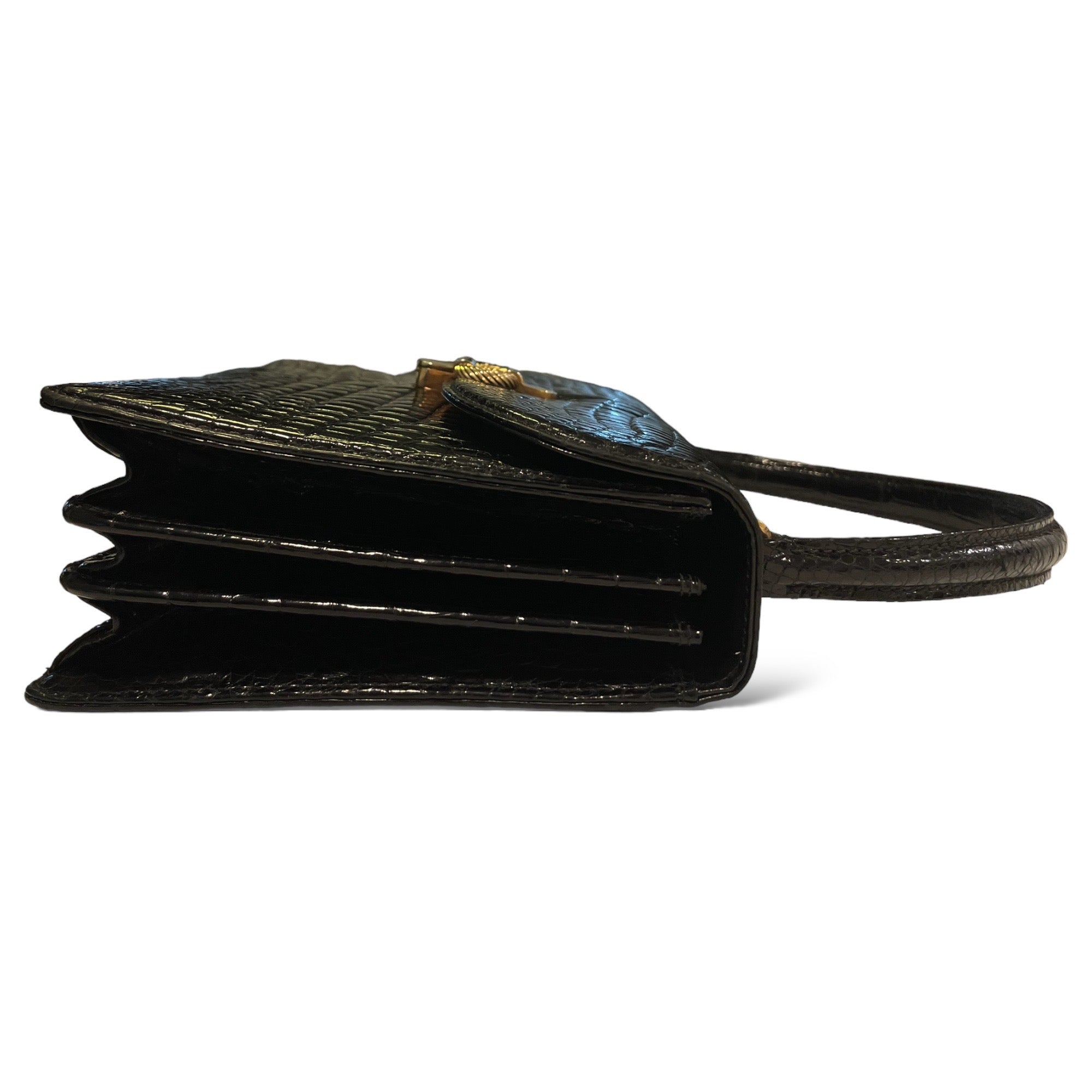 GUCCI Vintage SUPER RARE Crocodile Top Handle STUNNING Bag Circa 1950’s