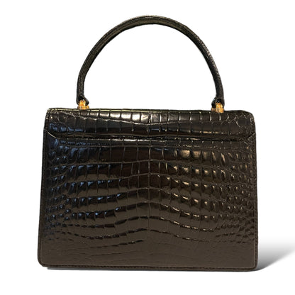 Gucci Vintage Crocodile Top Handle Bag Circa 1950’s - photo 7 of 15
