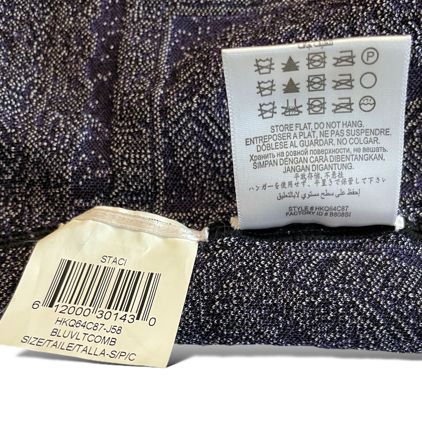Herve Leger Blue/Violet Staci Floral Jacquard BodyCon Dress