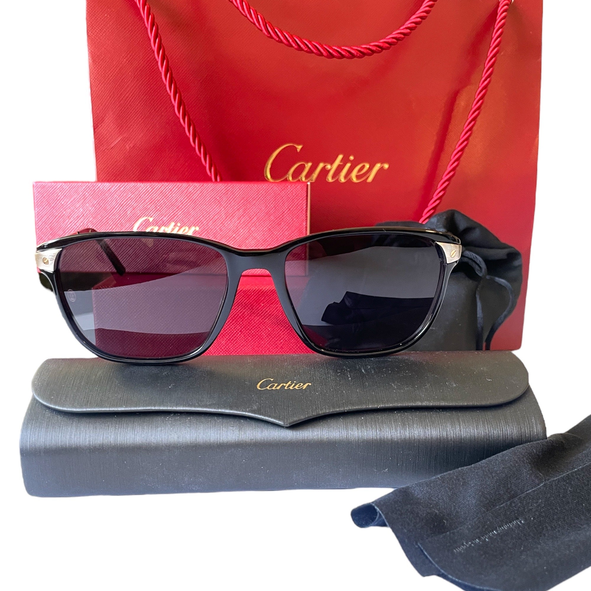 CARTIER Polarized Grey Phantos Sunglasses