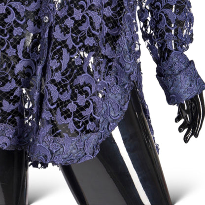 Azzedine Alaïa Long Sleeve Peplum Back Lace Blouse - photo 5 of 14