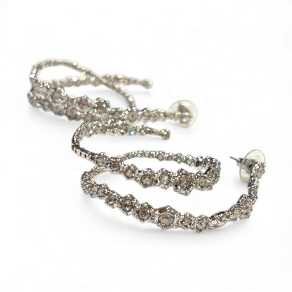 Alexis Bittar Crystal Punk Royale Orbiting Hoop Earrings - photo 9 of 13