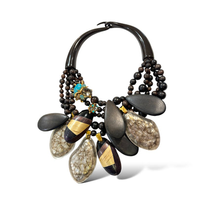 Alexis Bittar Lucite Pendants with Crystal & Stone Accents Statement Necklace - main product photo