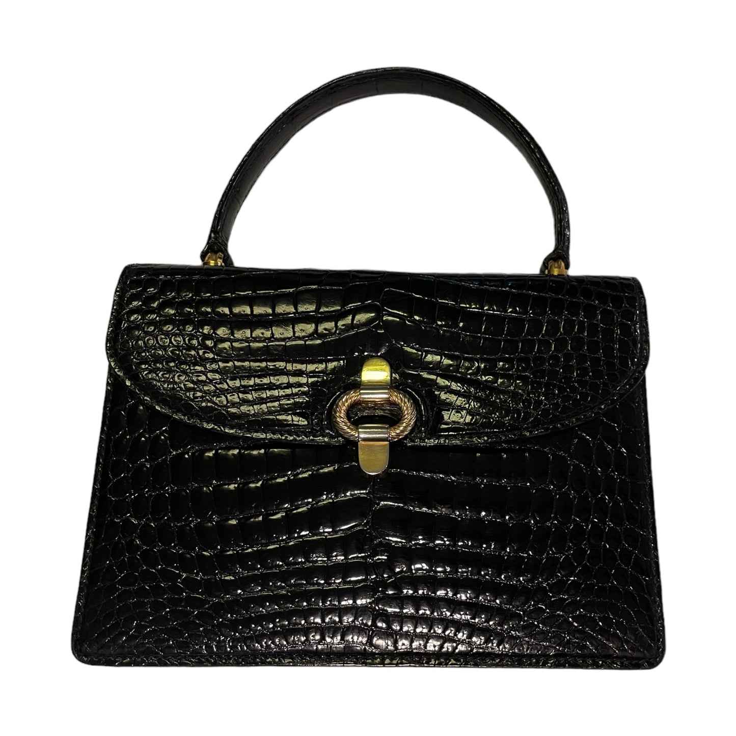 GUCCI Vintage SUPER RARE Crocodile Top Handle STUNNING Bag Circa 1950’s