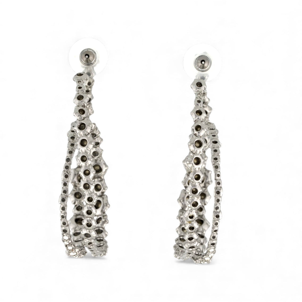 Alexis Bittar Crystal Punk Royale Orbiting Hoop Earrings