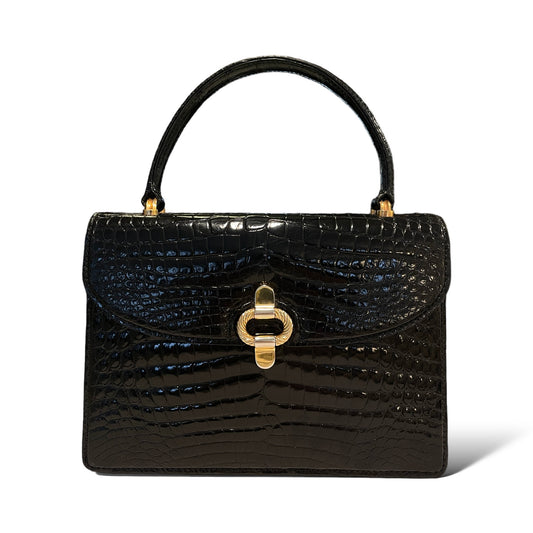 GUCCI Vintage SUPER RARE Crocodile Top Handle STUNNING Bag Circa 1950’s