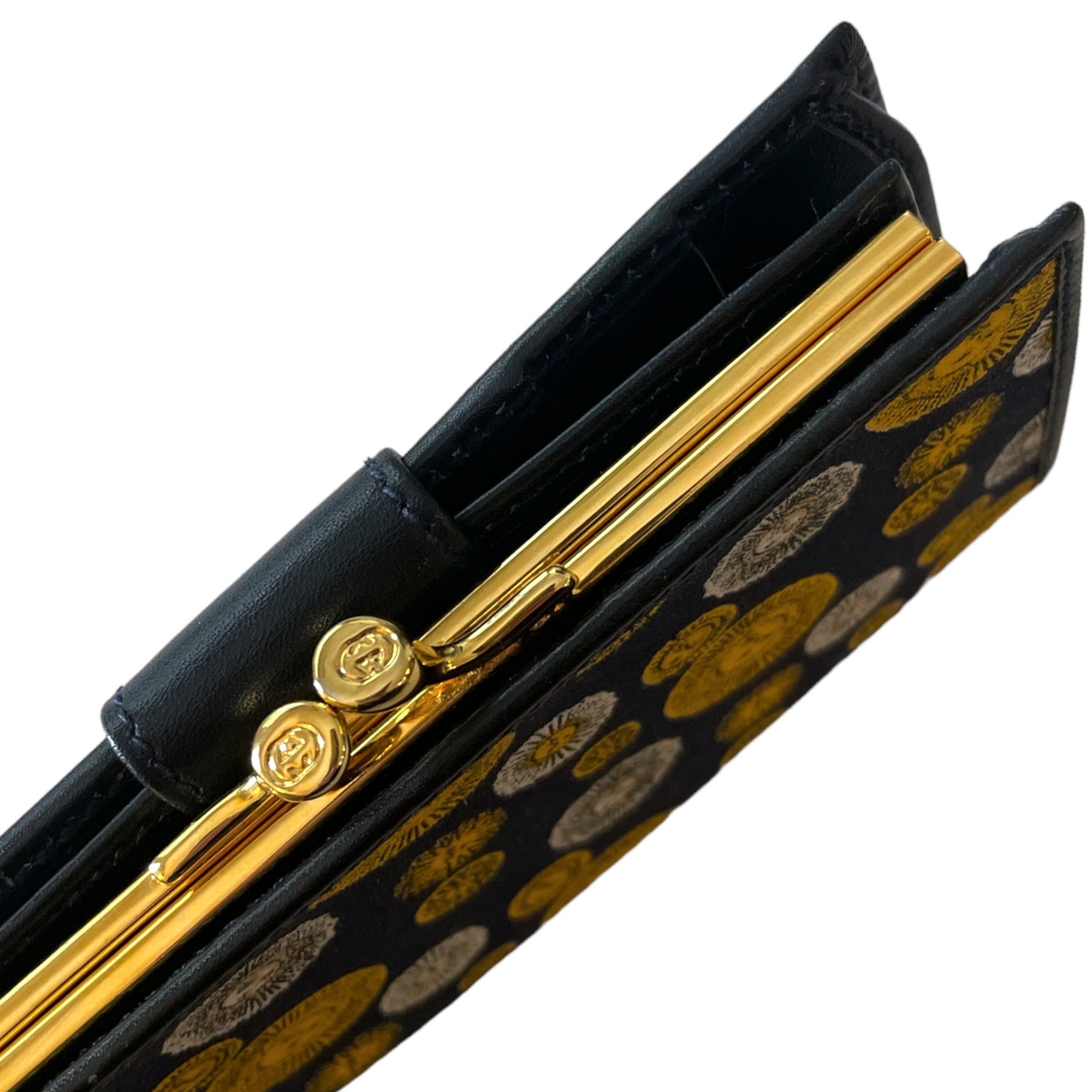 GUCCI Vintage 1980’s Sunshine Print Wallet with KissLock/French Purse