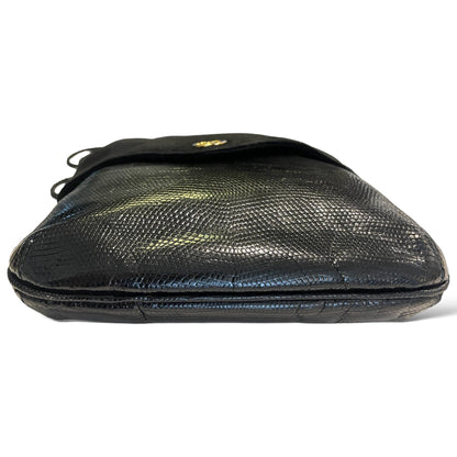 Gucci Vintage Suede & Lizard Crossbody Bag with GG Motif - photo 6 of 11