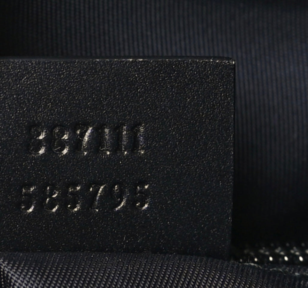 GUCCI GG Supreme Monogram Web Messenger Bag Black
