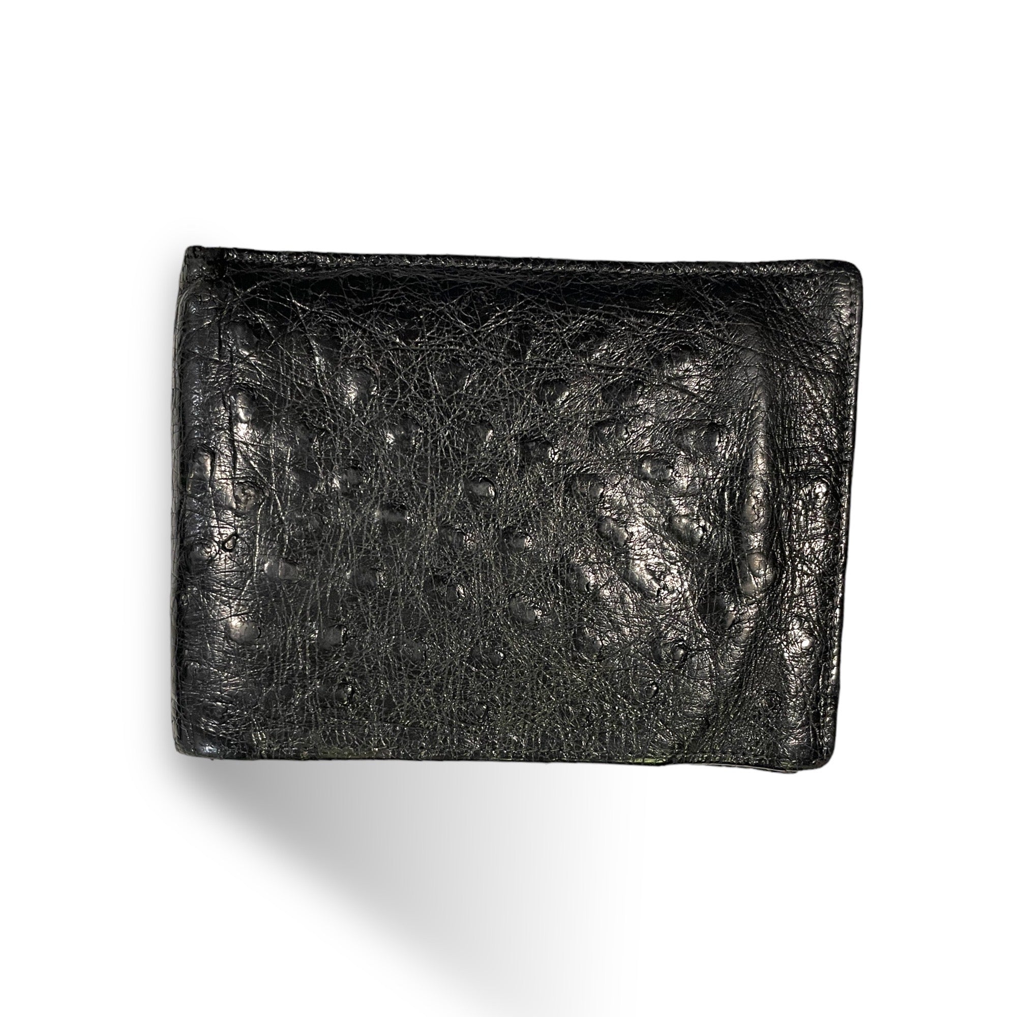 GUCCI Vintage Mens Bifold Ostrich Leather Wallet