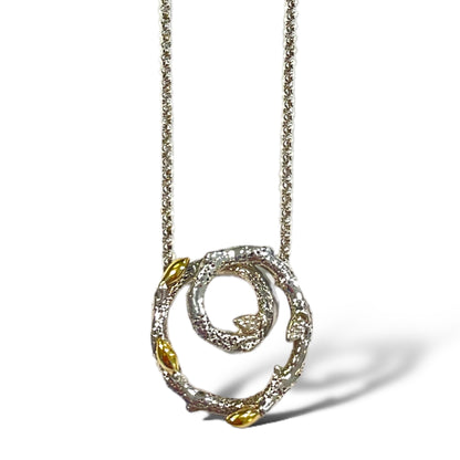 Stephen Dweck Circular Vine Pendant Necklace, 18k YG, .925 & Dweck Diamonds - photo 2 of 7
