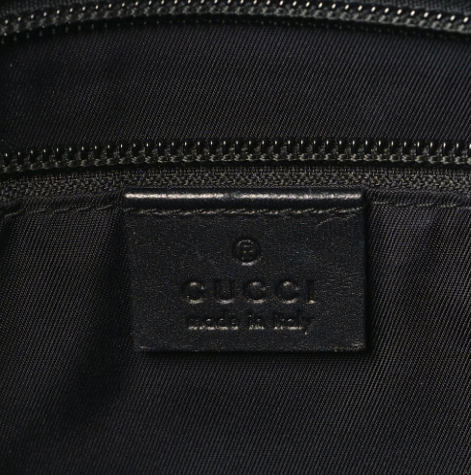 GUCCI GG Supreme Monogram Web Messenger Bag Black