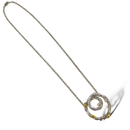 Stephen Dweck Circular Vine Pendant Necklace, 18k YG, .925 & Dweck Diamonds - photo 4 of 7