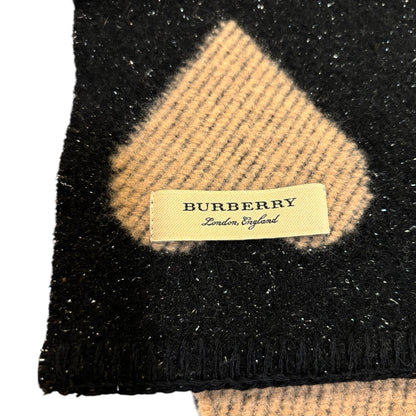 Burberry London Reversible Black & Beige Wool/Cashmere Long Scarf - photo 7 of 10