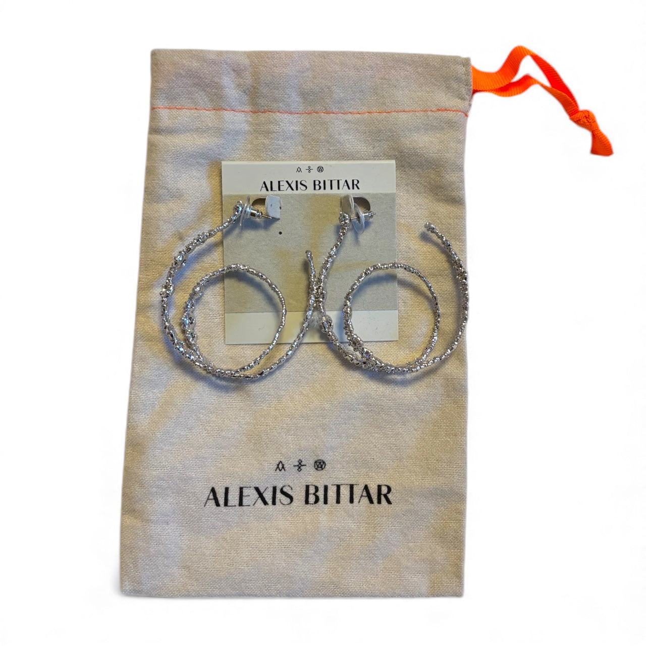 Alexis Bittar Crystal Punk Royale Orbiting Hoop Earrings